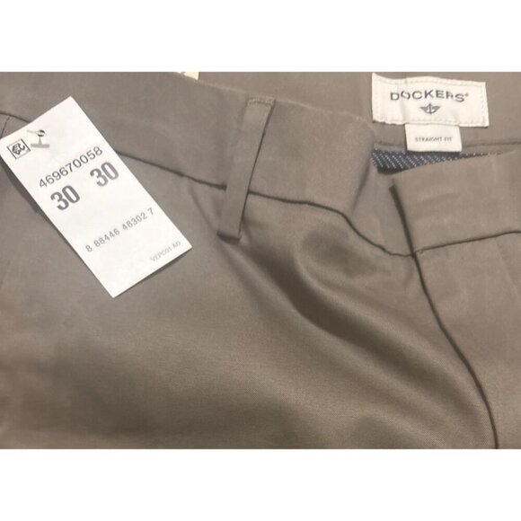Dockers Men's 30 X 30 Best Pressed Straight Khaki Pants‎ Gray Grey - Picture 3 of 4